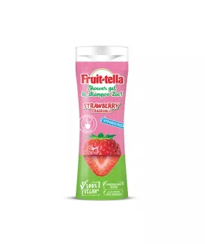 Fruittella żel pod prysznic i szampon do włosów 2w1 300 ml truskawka