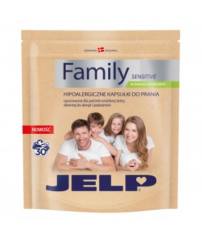 JELP FAMILY Hipoalergiczne kapsułki do prania do białego i koloru 30 szt.