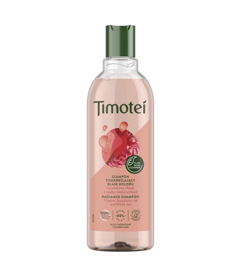 Timotei szampon 400ml Radiant Colour (Raspberry Seed Oil & White Tea)