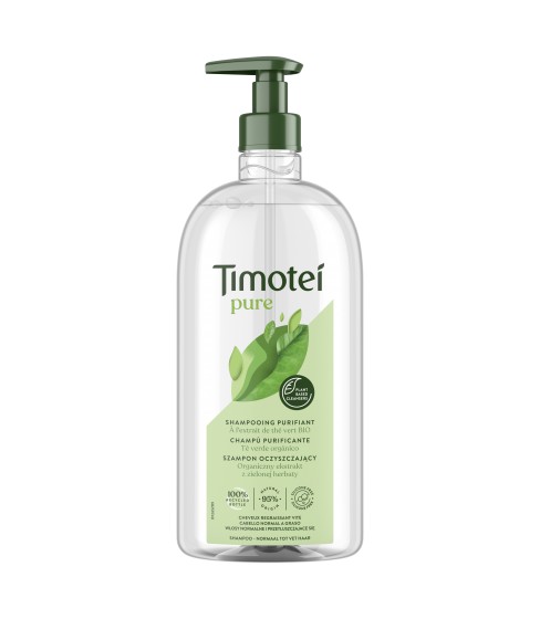 Timotei szampon z pompką 750ml Pure (Green tea)