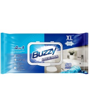 Buzzy Łazienka Chusteczki Nawilżone do Czyszczenia Łazienki 50 szt.