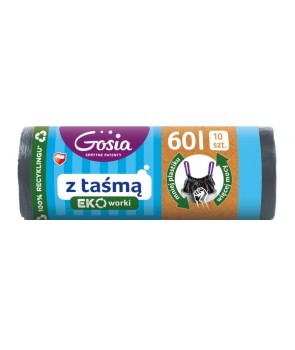 Gosia worki na śmieci z taśmą EKO 60l