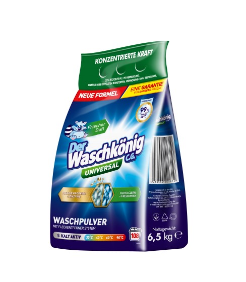 Der Waschkönig C.G. Universal proszek do prania w folii 6,5 kg - 100 WL