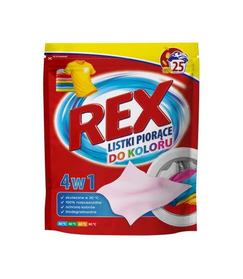 REX Listki do prania kolorów 4w1 Active System 25 szt.